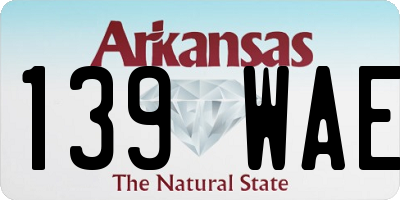 AR license plate 139WAE