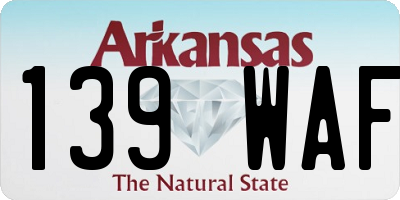 AR license plate 139WAF