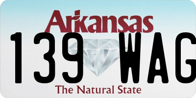 AR license plate 139WAG