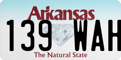 AR license plate 139WAH