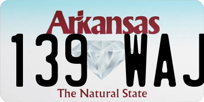 AR license plate 139WAJ
