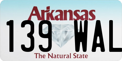 AR license plate 139WAL