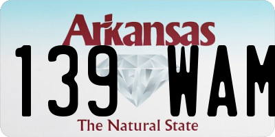 AR license plate 139WAM