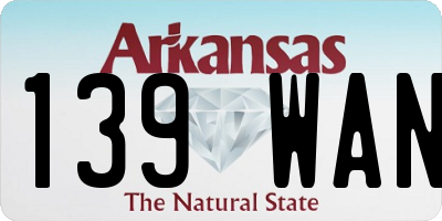 AR license plate 139WAN