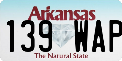 AR license plate 139WAP