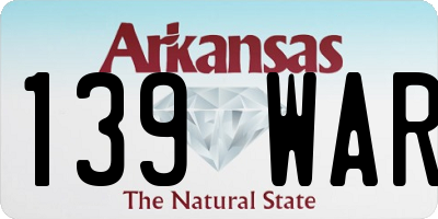 AR license plate 139WAR