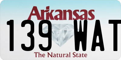 AR license plate 139WAT