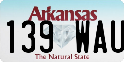 AR license plate 139WAU
