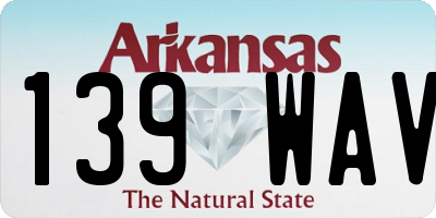AR license plate 139WAV