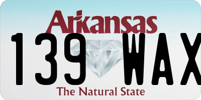 AR license plate 139WAX