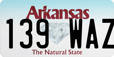 AR license plate 139WAZ