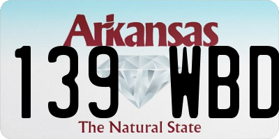 AR license plate 139WBD