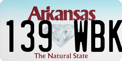 AR license plate 139WBK