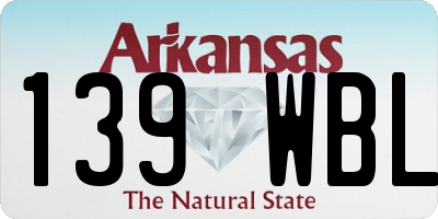 AR license plate 139WBL