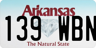 AR license plate 139WBN