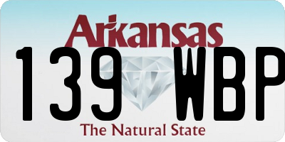 AR license plate 139WBP