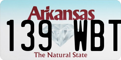 AR license plate 139WBT