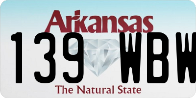 AR license plate 139WBW