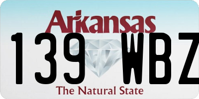 AR license plate 139WBZ