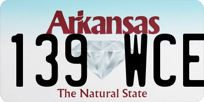 AR license plate 139WCE