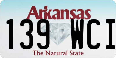 AR license plate 139WCI