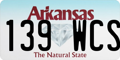 AR license plate 139WCS