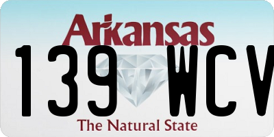 AR license plate 139WCV