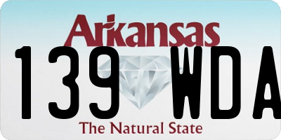 AR license plate 139WDA