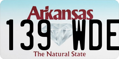 AR license plate 139WDE