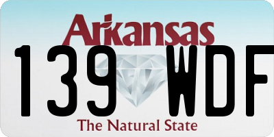 AR license plate 139WDF