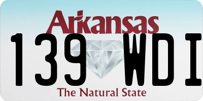 AR license plate 139WDI