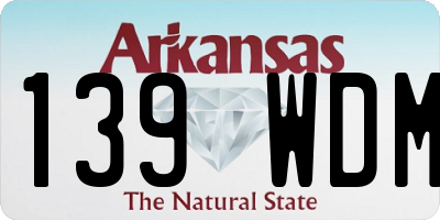 AR license plate 139WDM