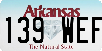 AR license plate 139WEF