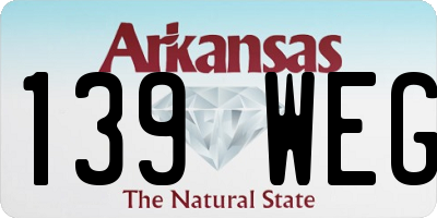 AR license plate 139WEG