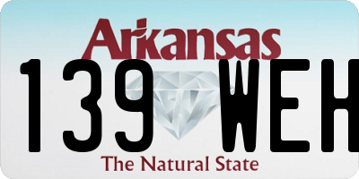 AR license plate 139WEH