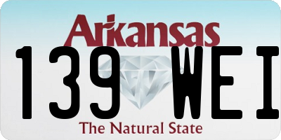 AR license plate 139WEI