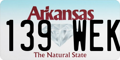 AR license plate 139WEK