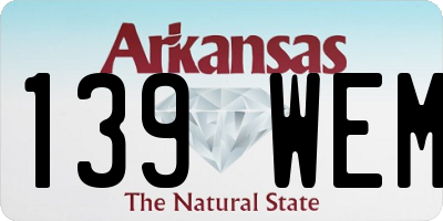 AR license plate 139WEM