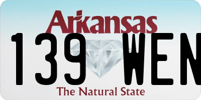 AR license plate 139WEN