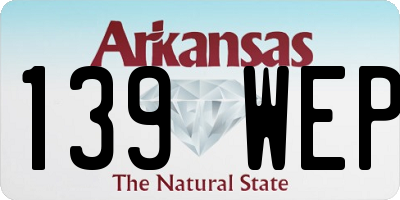 AR license plate 139WEP