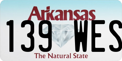 AR license plate 139WES