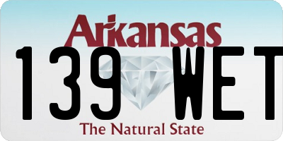 AR license plate 139WET