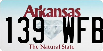 AR license plate 139WFB