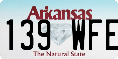 AR license plate 139WFE