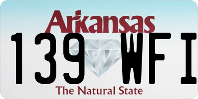 AR license plate 139WFI