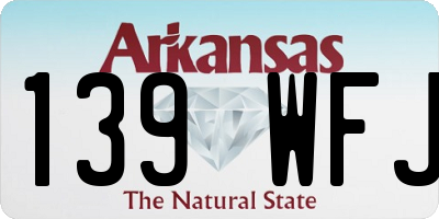 AR license plate 139WFJ