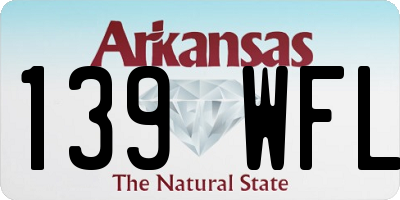 AR license plate 139WFL