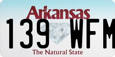 AR license plate 139WFM