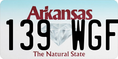 AR license plate 139WGF