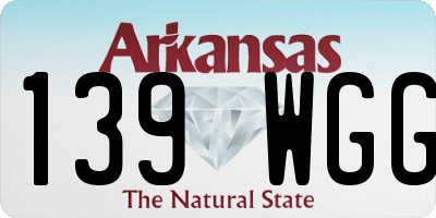 AR license plate 139WGG